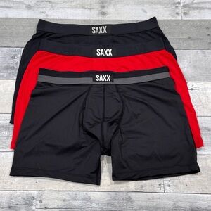 SAXX 3-PACK BOXER BRIEF MENS UNDERWEAR - ASSORTED COLORS & STYLES - SZ - MEDIUM